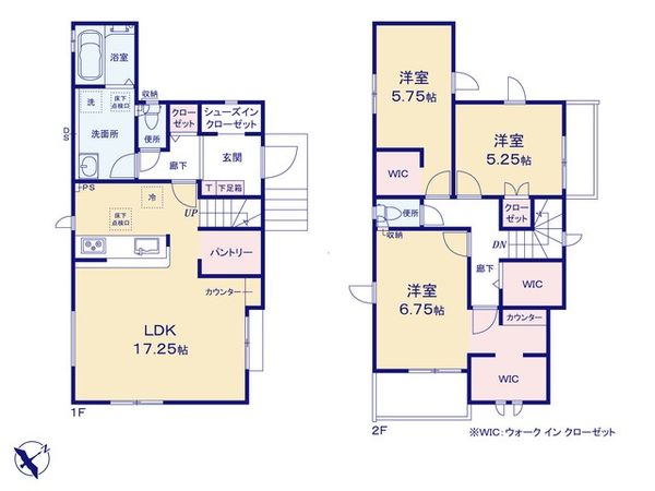 ふじみ野市滝1丁目 3期 新築戸建 間取図(平面図) 間取図(平面図)