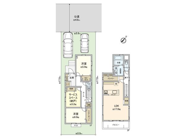 富士見市諏訪2丁目 7号棟 新築戸建 間取図(平面図) 富士見市諏訪2丁目 7号棟 新築戸建 間取図(平面図)