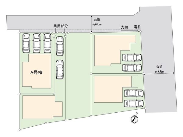 ふじみ野市亀久保3丁目 A号棟 新築戸建 全体区画図 ふじみ野市亀久保3丁目 A号棟 新築戸建 全体区画図