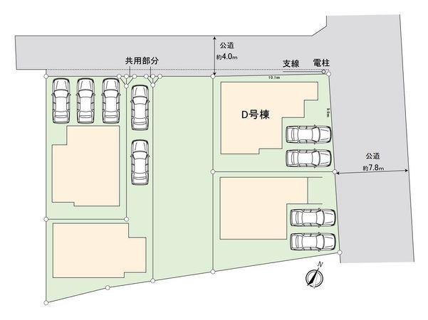 ふじみ野市亀久保3丁目 D号棟 新築戸建 全体区画図