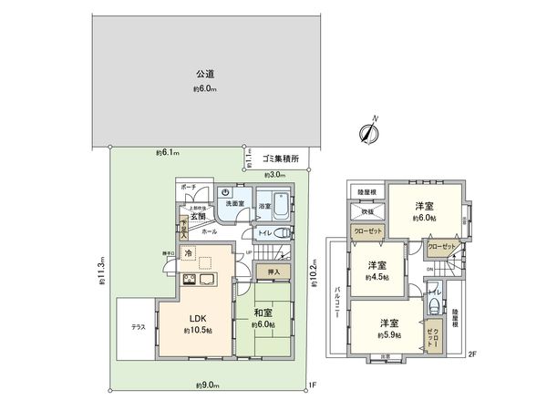 ふじみ野市新田2丁目 戸建 間取図(平面図)