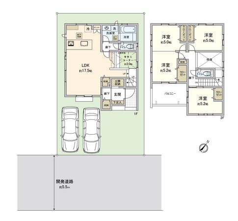 ふじみ野市大井中央1丁目 18号棟 新築戸建(セントラルパークヒルズ) 間取図(平面図)