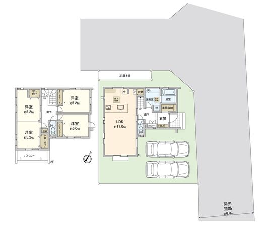 ふじみ野市大井中央1丁目 38号棟 新築戸建(セントラルパークヒルズ) 間取図(平面図)