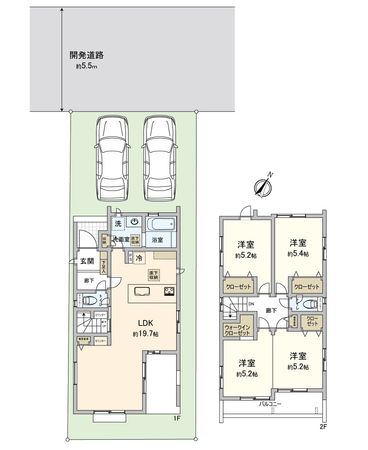 ふじみ野市大井中央1丁目 40号棟 新築戸建(セントラルパークヒルズ) 間取図(平面図)