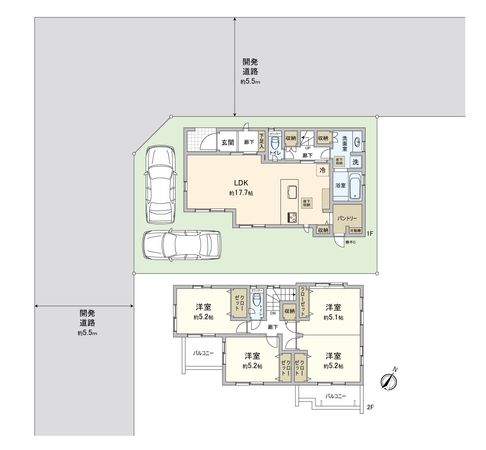 ふじみ野市大井中央1丁目 41棟 新築戸建(セントラルパークヒルズ) 間取図(平面図)