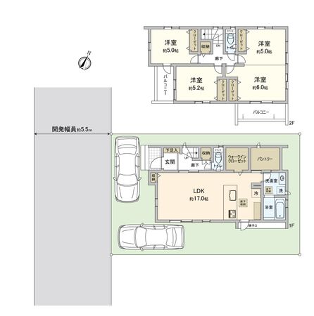 ふじみ野市大井中央1丁目 43号棟 新築戸建(セントラルパークヒルズ) 間取図(平面図)