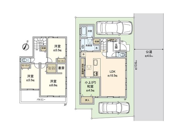 ふじみ野市福岡中央2丁目 第6期 新築戸建 間取図(平面図)