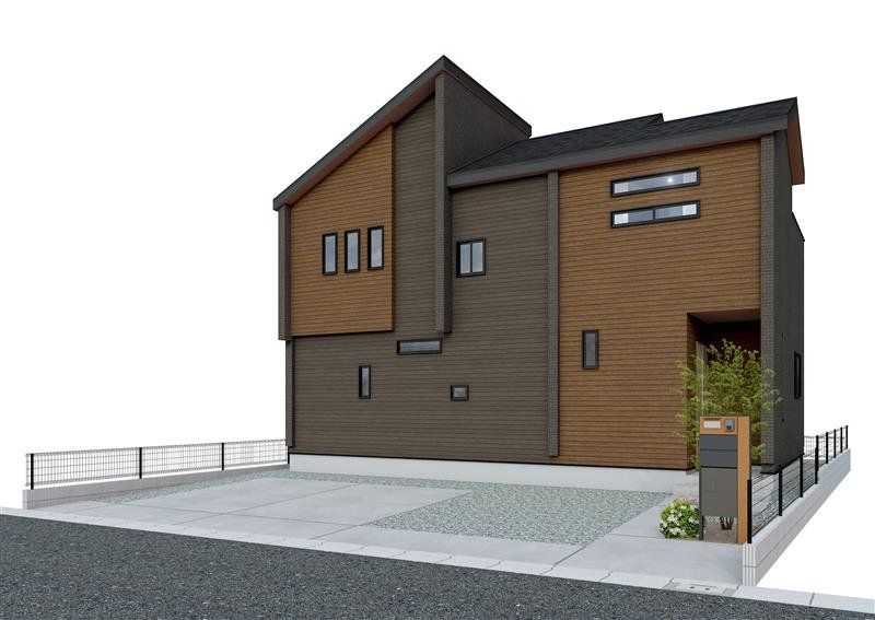ふじみ野市仲3丁目 新築戸建 外観パース図 外観パース図