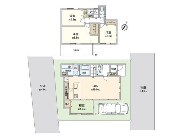 ふじみ野市駒西1丁目 第6期 新築戸建 間取図(平面図)