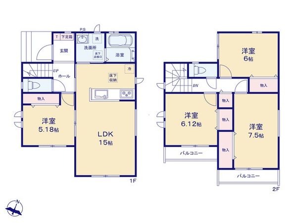 ふじみ野市新田2丁目 第1期 新築戸建 間取図(平面図)