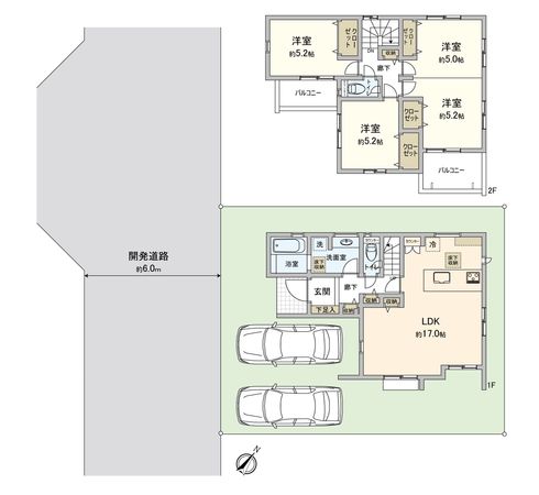 ふじみ野市大井中央1丁目 32号棟 新築戸建(セントラルパークヒルズ) 間取図(平面図) ふじみ野市大井中央1丁目 32号棟 新築戸建(セントラルパークヒルズ) 間取図(平面図)