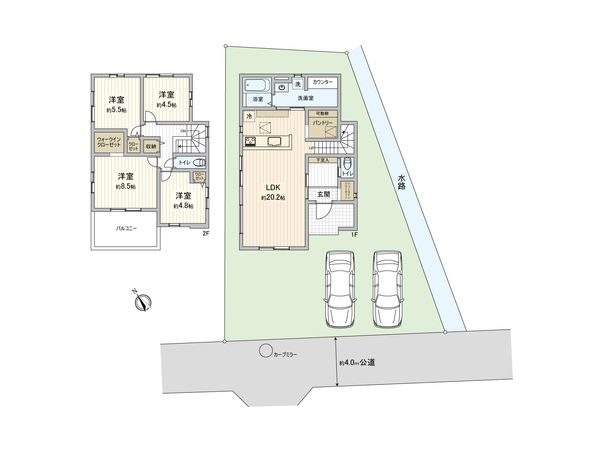 ふじみ野市亀久保3丁目 2期 新築戸建 間取図(平面図)