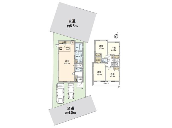ふじみ野市福岡中央2丁目 第7期 新築戸建 間取図(平面図)