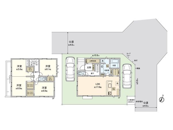 ふじみ野市西原1丁目 4号棟 新築戸建 間取図(平面図)