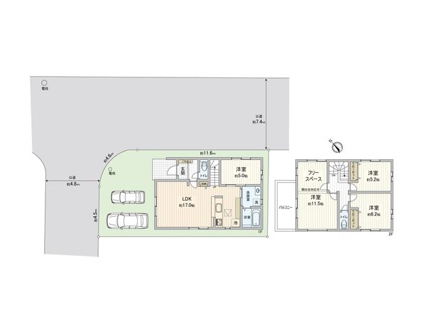 ふじみ野市元福岡2丁目 3期 1号棟 新築戸建 間取図(平面図)