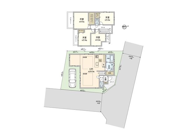 富士見市関沢2丁目 10期 新築戸建 間取図(平面図)