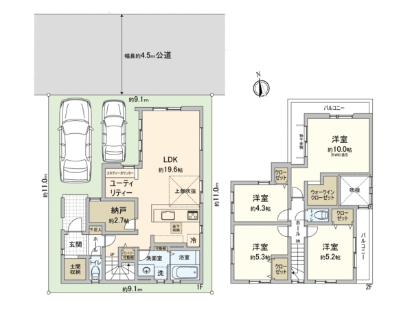 富士見市東みずほ台4丁目 2期 新築戸建 間取図