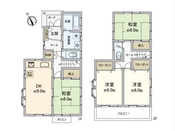 ふじみ野市上福岡3丁目 戸建 間取図(平面図) ふじみ野市上福岡3丁目 戸建 間取図(平面図)
