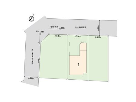 富士見市鶴瀬西3丁目 3期 2号棟 新築戸建 全体区画図
