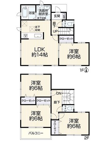 ふじみ野市福岡3丁目 中古戸建 間取図(平面図) 間取図(平面図)