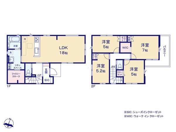 富士見市上沢3丁目 5期 1号棟 間取図