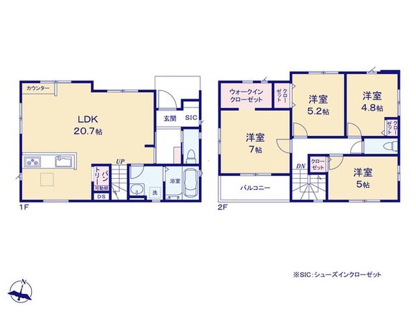 富士見市上沢3丁目 5期 2号棟 間取図