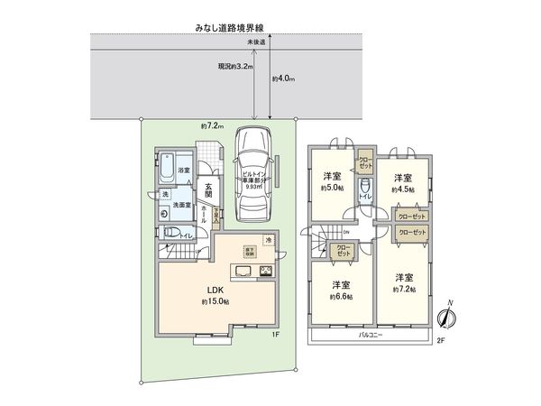 富士見市鶴瀬東2丁目 4期 新築戸建 間取図