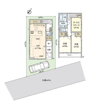 ふじみ野市福岡中央 第2期 1号棟 新築戸建 間取図(平面図)