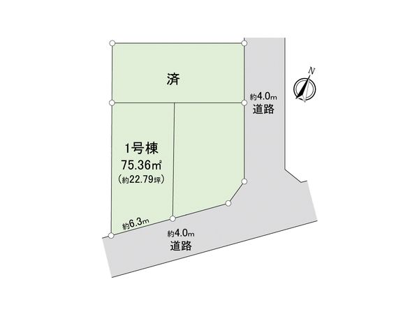 ふじみ野市福岡中央 第2期 1号棟 新築戸建 全体区画図