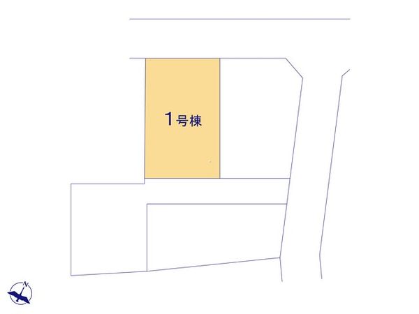 入間郡三芳町北永井 戸建 1号棟 全体区画図 入間郡三芳町北永井 戸建 1号棟 全体区画図