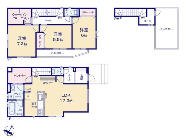 入間郡三芳町北永井 戸建 4号棟 間取図(平面図) 入間郡三芳町北永井 戸建 4号棟 間取図(平面図)
