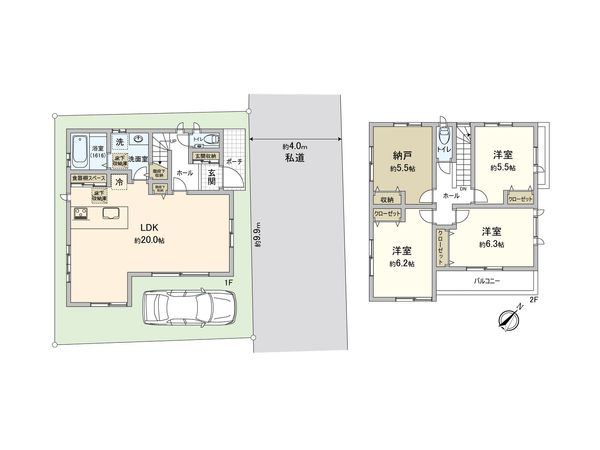 ふじみ野市南台2丁目 戸建 間取図(平面図) ふじみ野市南台2丁目 戸建 間取図(平面図)