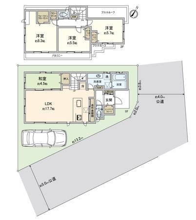 ふじみ野市元福岡1丁目 第2期 新築戸建 間取図(平面図) ふじみ野市元福岡1丁目 第2期 新築戸建 間取図(平面図)