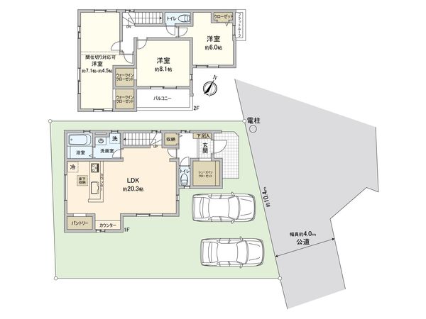 ふじみ野市北野2丁目2期 新築戸建 間取図(平面図) ふじみ野市北野2丁目2期 新築戸建 間取図(平面図)