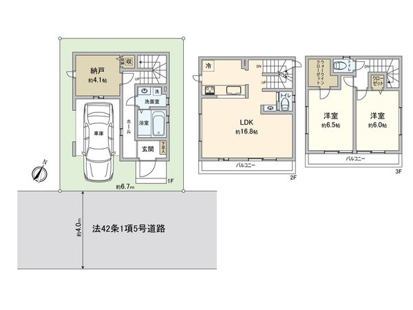 ふじみ野市大井 新築戸建 間取図(平面図) ふじみ野市大井 新築戸建 間取図(平面図)