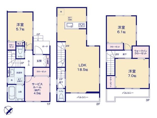 ふじみ野市大原1丁目 戸建 間取図(平面図) ふじみ野市大原1丁目 戸建 間取図(平面図)