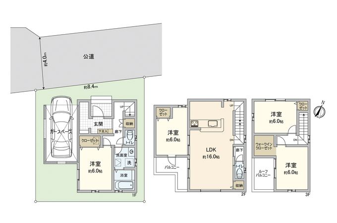 ふじみ野市南台1丁目 新築戸建 間取図(平面図) ふじみ野市南台1丁目 新築戸建 間取図(平面図)