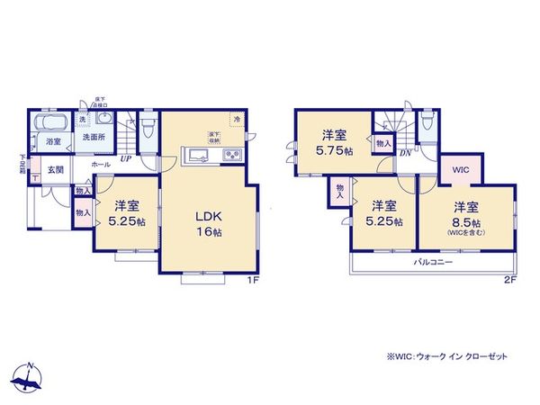 ふじみ野市亀久保 新築戸建 間取図(平面図) ふじみ野市亀久保 新築戸建 間取図(平面図)