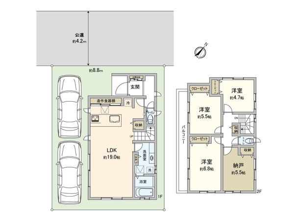 入間郡三芳町大字藤久保 第20期 新築戸建 間取図(平面図) 入間郡三芳町大字藤久保 第20期 新築戸建 間取図(平面図)