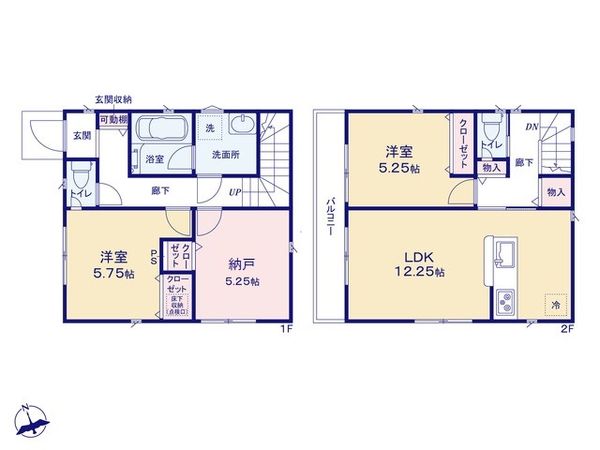ふじみ野市大原1丁目 第6 2号棟 間取図(平面図) ふじみ野市大原1丁目 第6 2号棟 間取図(平面図)