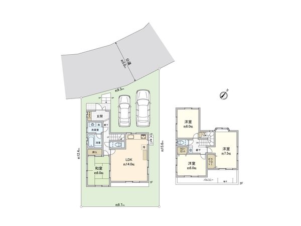 入間郡三芳町大字北永井 戸建 間取図(平面図)
