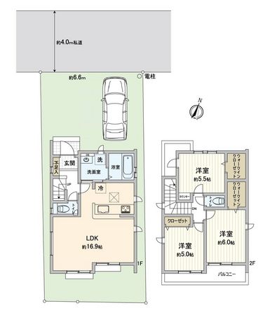 ふじみ野市大井中央2丁目 5期 新築戸建 間取図(平面図) ふじみ野市大井中央2丁目 5期 新築戸建 間取図(平面図)