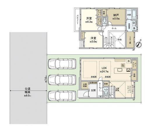 ふじみ野市大井 1期 新築戸建 間取図(平面図) ふじみ野市大井 1期 新築戸建 間取図(平面図)