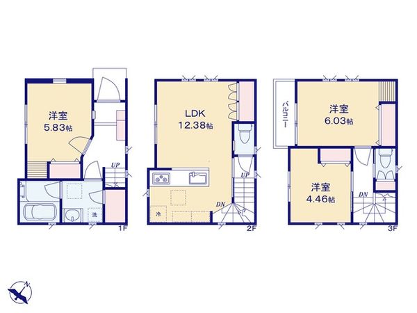 入間郡三芳町大字藤久保 新築戸建 間取図(平面図)