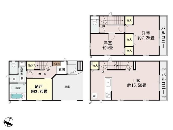 入間郡三芳町大字藤久保 6期 新築戸建 間取図(平面図) 入間郡三芳町大字藤久保 6期 新築戸建 間取図(平面図)