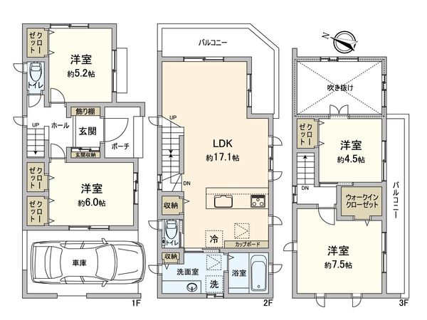 富士見市鶴瀬東2丁目 戸建 間取図(平面図) 富士見市鶴瀬東2丁目 戸建 間取図(平面図)