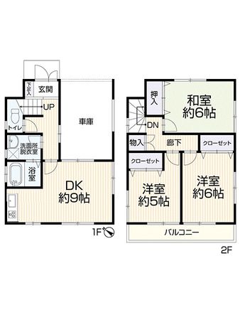 入間郡三芳町北永井 中古戸建 間取図(平面図)