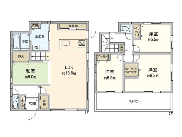 ふじみ野市富士見台 第2期 新築戸建 間取図(平面図) ふじみ野市富士見台 第2期 新築戸建 間取図(平面図)
