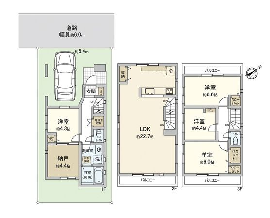 富士見市東みずほ台3丁目 B号棟 新築戸建 間取図(平面図) 富士見市東みずほ台3丁目 B号棟 新築戸建 間取図(平面図)