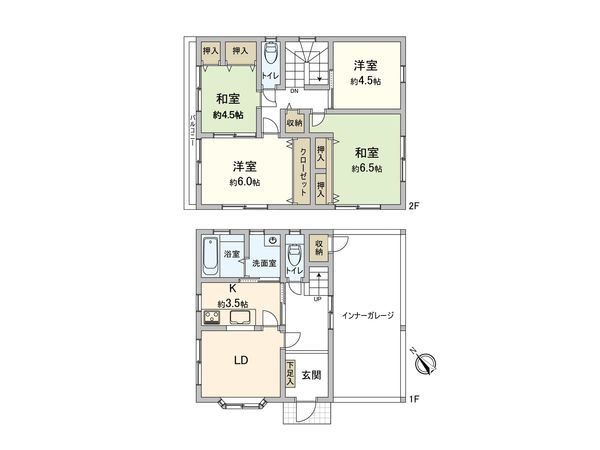 ふじみ野市駒西1丁目 戸建 間取図(平面図) ふじみ野市駒西1丁目 戸建 間取図(平面図)